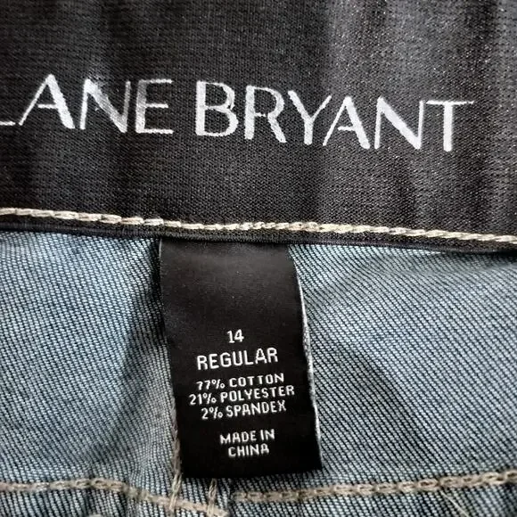 4869) Lane Bryant Tighter Tummy Fit Hi Rise Medium Wash Bootcut Jeans 14 Reg - Picture 9 of 10